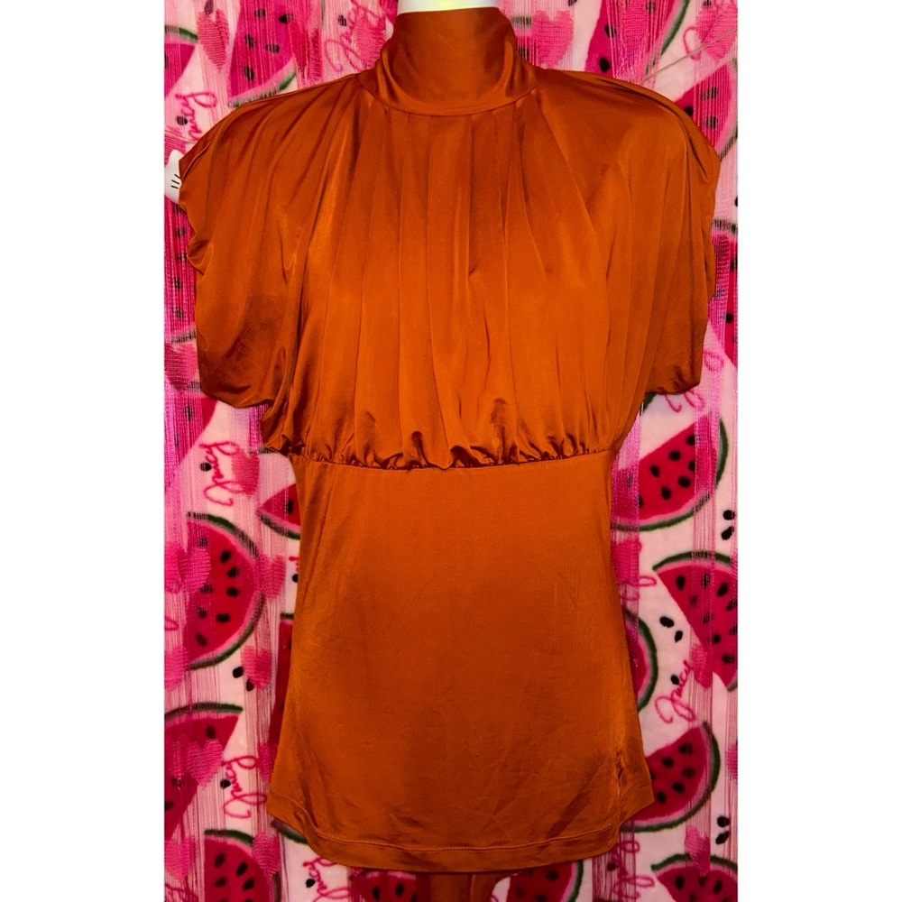 🧡 Vintage Baby Phat Pleated Cap Sleeve Blouse